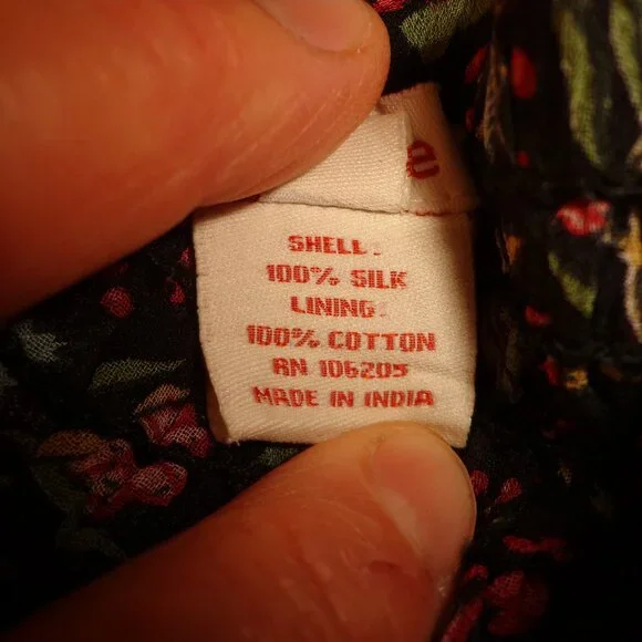 Brand New Sundance Black Iris Skirt PXS Black Floral Elastic Waist - Picture 13 of 15